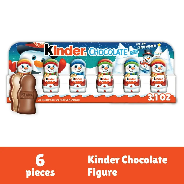 Kinder Christmas Chocolate Snowman, Creamy Milk Chocolate, Individually Wrapped, Great for Holida... | Walmart (US)
