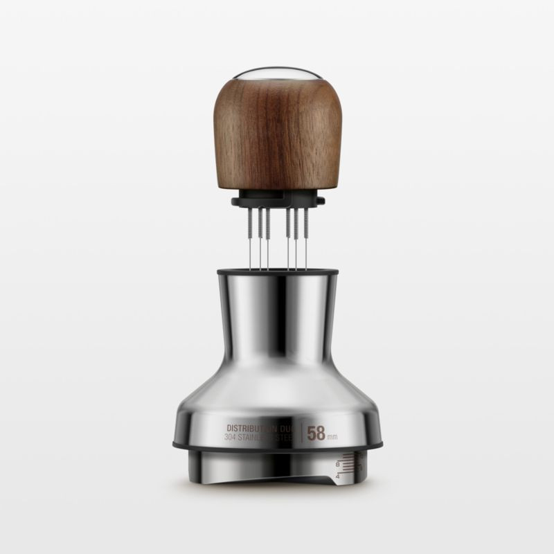 Breville ® Walnut Distribution Duo™ 2-in-1 Coffee Distributor 58mm | Crate & Barrel