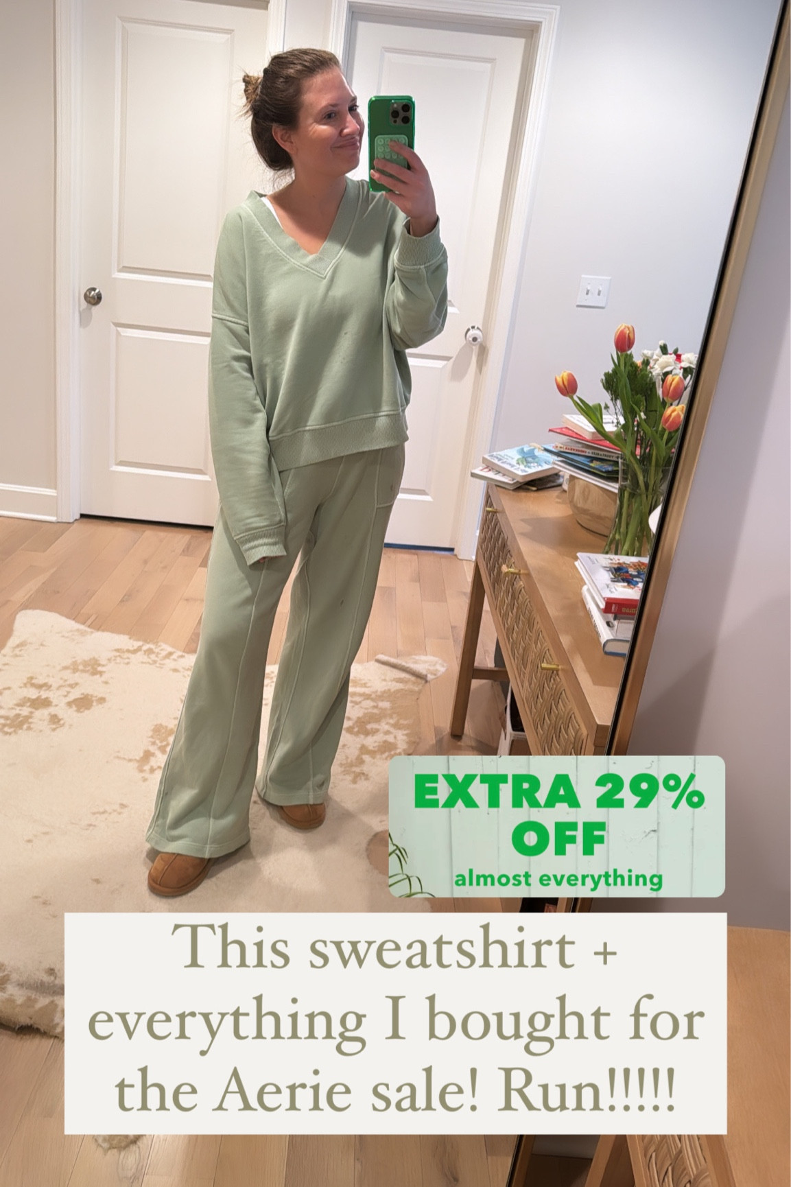 This sweatshirt is currently $15!!! I’m obsessed. Bought another color today too bc @aerie is having a sale and ya girl stocked up for spring 🤩 My favorite bathing suits $15 & all the things! Linked this + everything I bought today

#LTKsalealert #LTKSpringSale #LTKswim