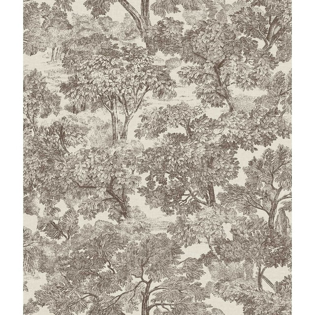 Chesapeake Blyth Brown Toile Unpasted Non Woven Wallpaper, 20.5-in by 33-ft, 56.4 sq. ft. | Walmart (US)