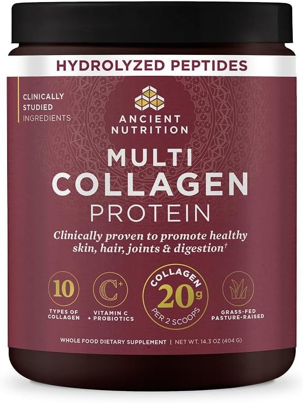 Ancient Nutrition Multi Collagen Protein, Hydrolyzed Peptides, Unflavored | Amazon (US)