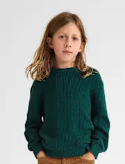 Boys Shaker Stitch Sweater - green | The Children's Place