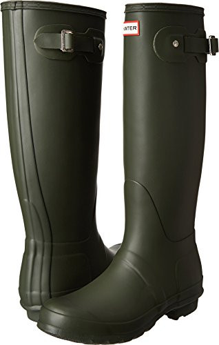 Hunter Boots Women's Original Tall Welly Boot, Dark Olive, 6 M UK/8 M US | Amazon (US)
