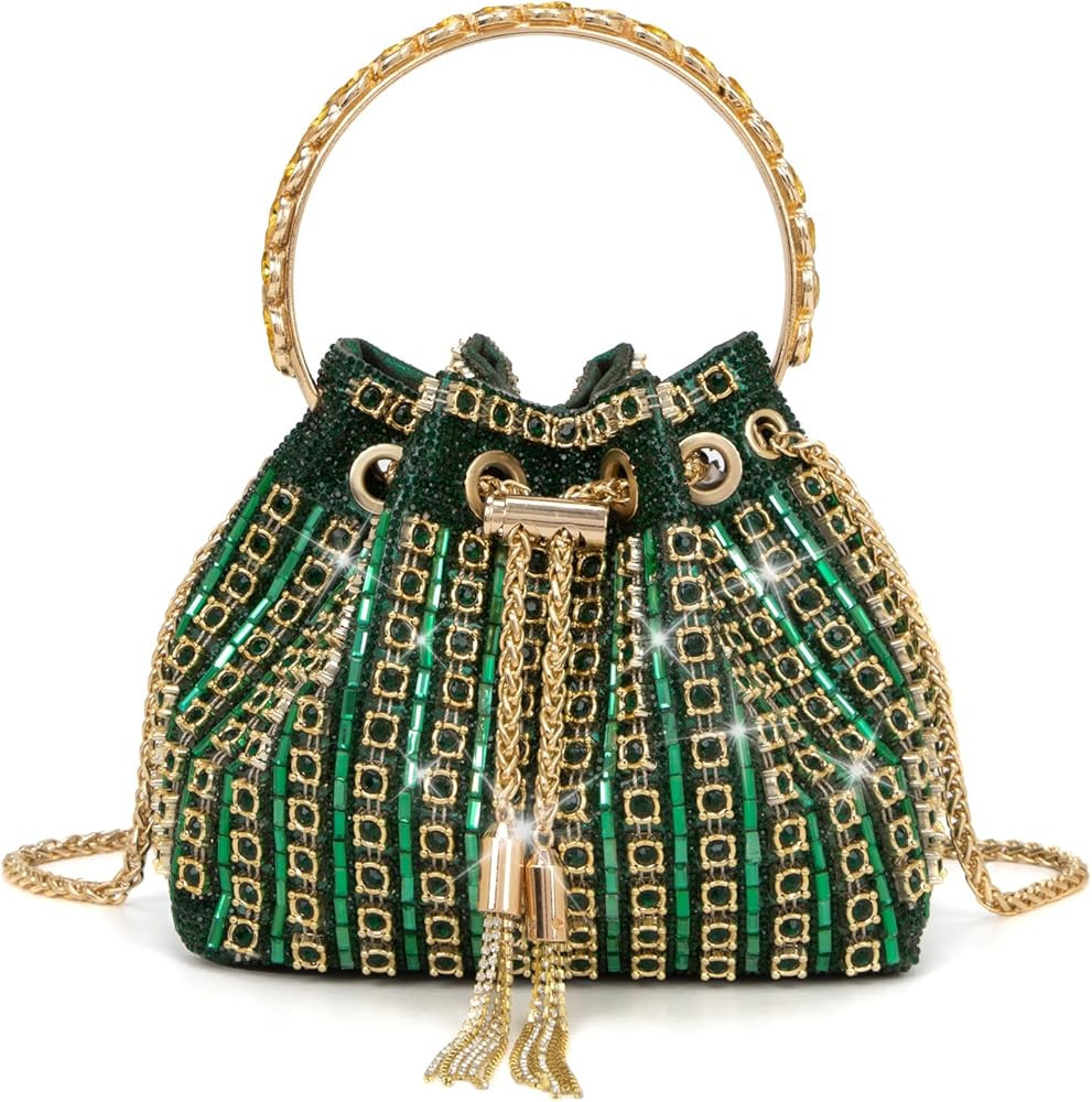 Sparkly Diamond Evening Bag Clutch Purses for Women Rhinestone Purse Glitter Handbag for Party Pr... | Amazon (US)