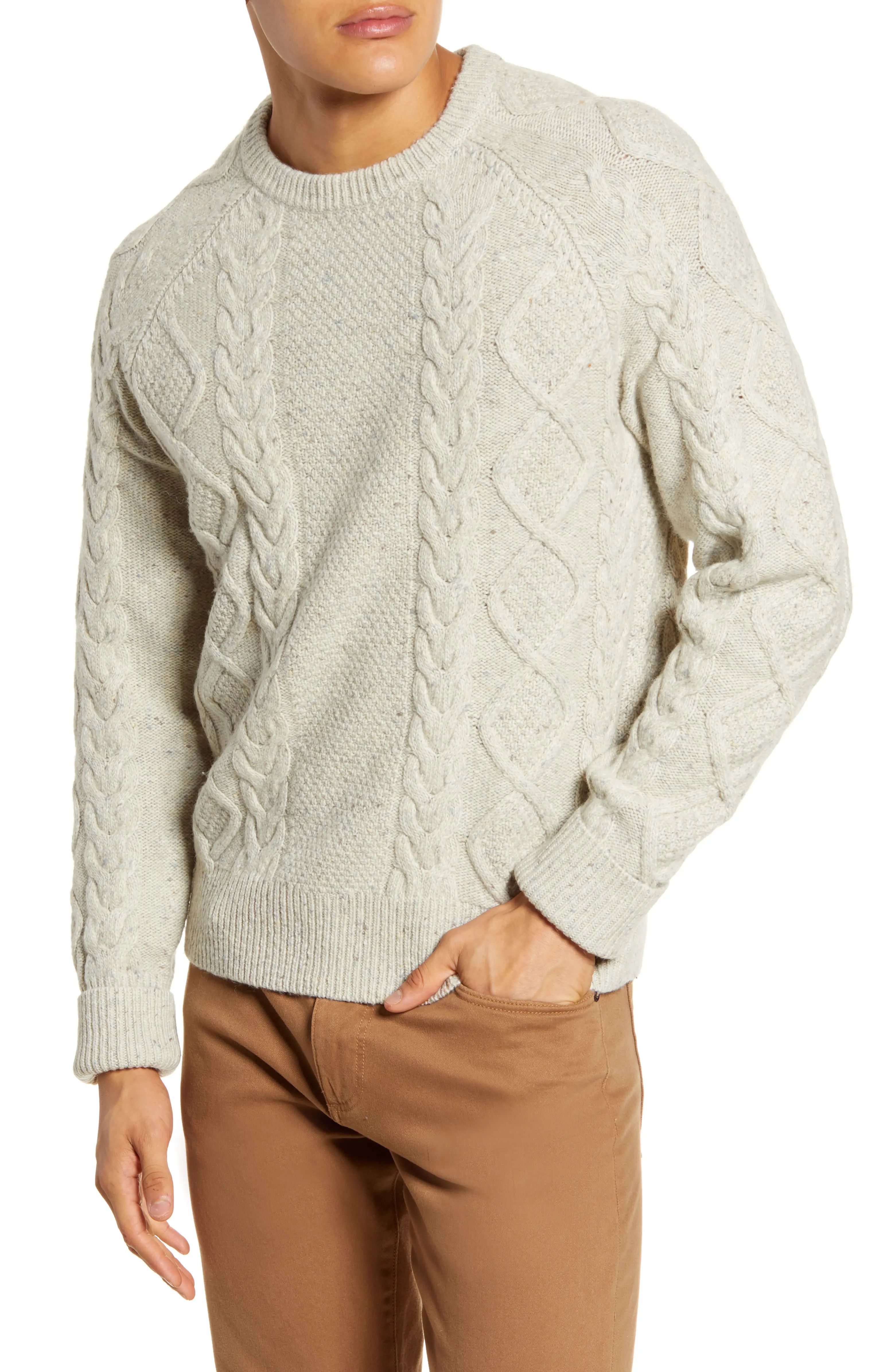 Donegal Cable Knit Fisherman Sweater | Nordstrom