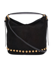 Made In Italy Suede Bucket Bag With Stud Bottom Details | Handbags | Marshalls | Marshalls