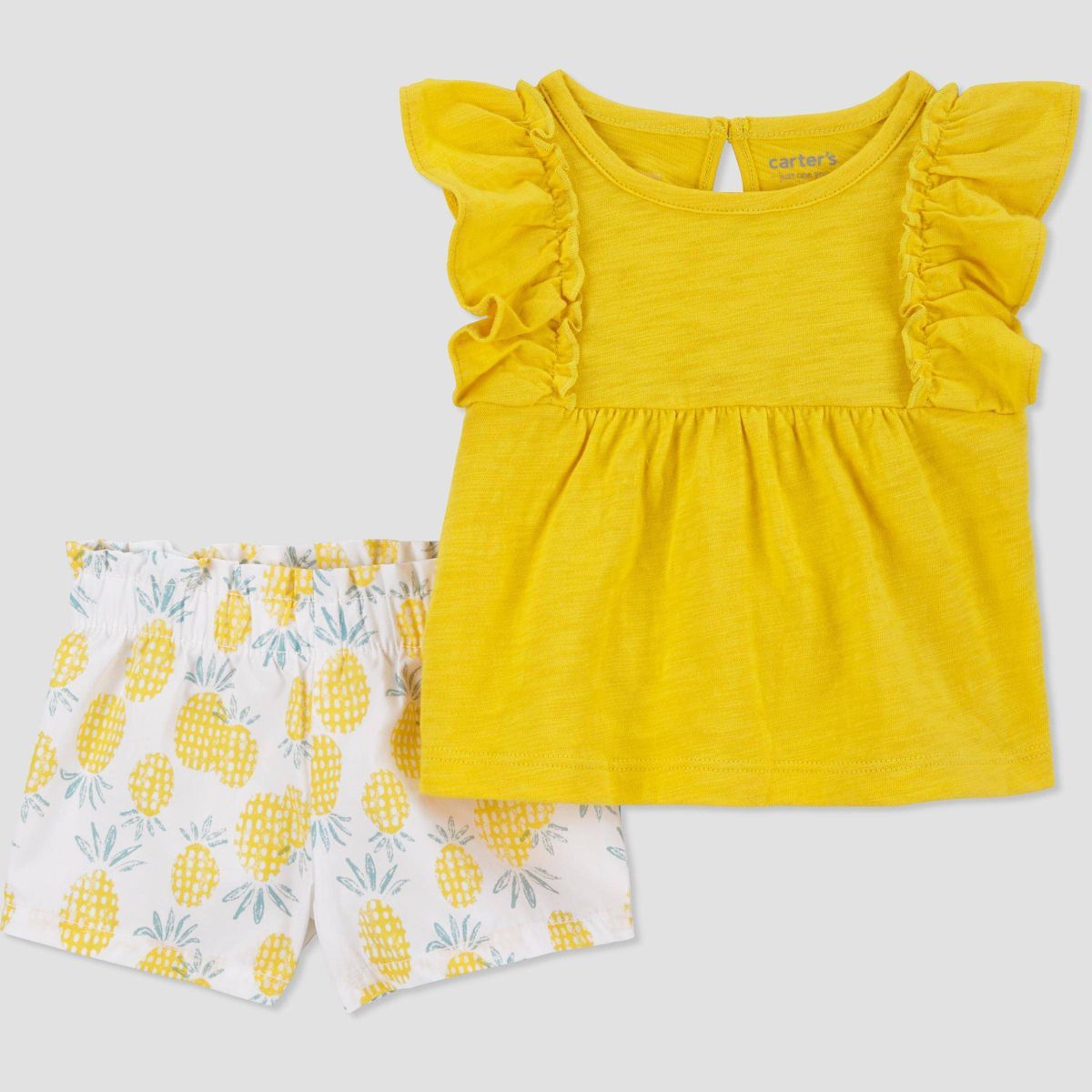 Carter's Just One You® Baby Girls' Pineapple Top & Bottom Set - Yellow | Target