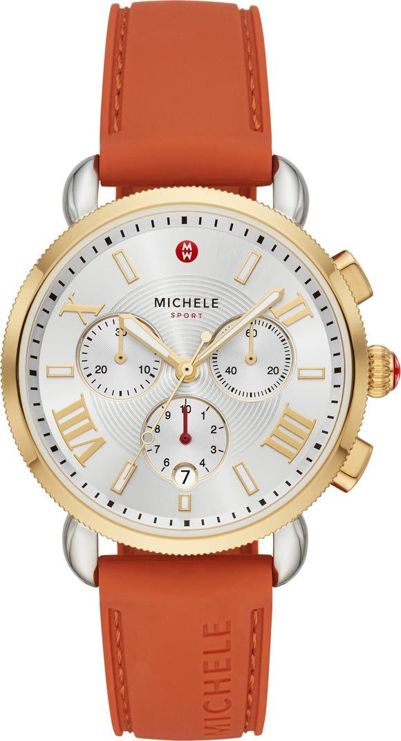 Sporty Sport Sail Chronograph Watch Head with Silicone Strap, 38mm | Nordstrom | Nordstrom