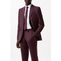 Slim Fit Burgundy Micro Texture Suit Jacket | Debenhams UK