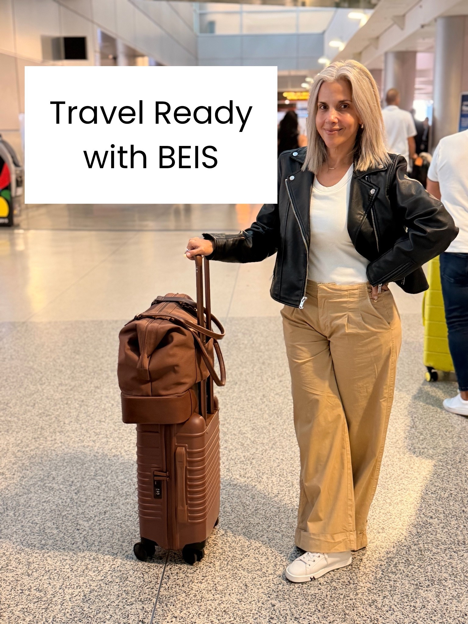 My favorite travel pieces from BEIS, I have the small carry-on, the mini weekender which is great to take as my personal item and also fit some of the handbags I want to bring with me when I travel, the medium check-in suitcase and the big check-in luggage. Totally recommend them! 
@beistravel

#LTKTravel