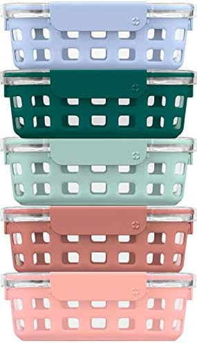 Ello Duraglass Glass Food Storage Meal Prep Containers - Glass Food Storage Meal Prep Bowls with Sil | Amazon (US)
