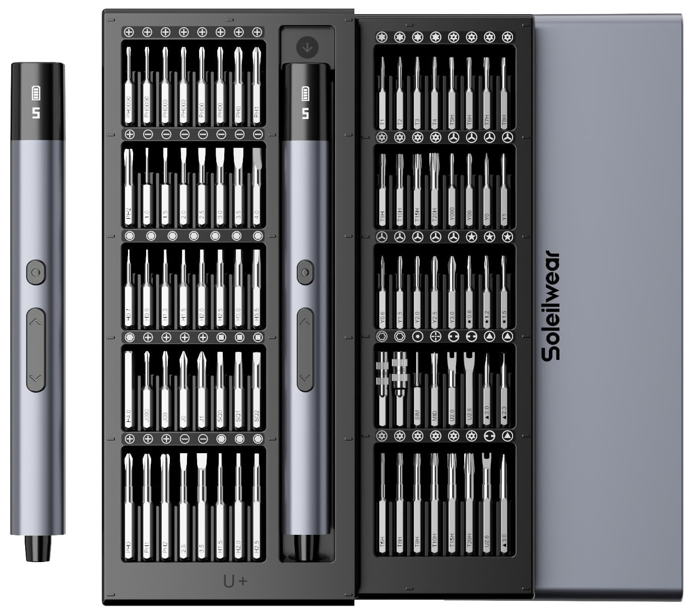 Electric Screwdriver Set, 80-in-1 Mini Electric Precision Screwdriver Cordless with 5 Torque Leve... | Amazon (US)