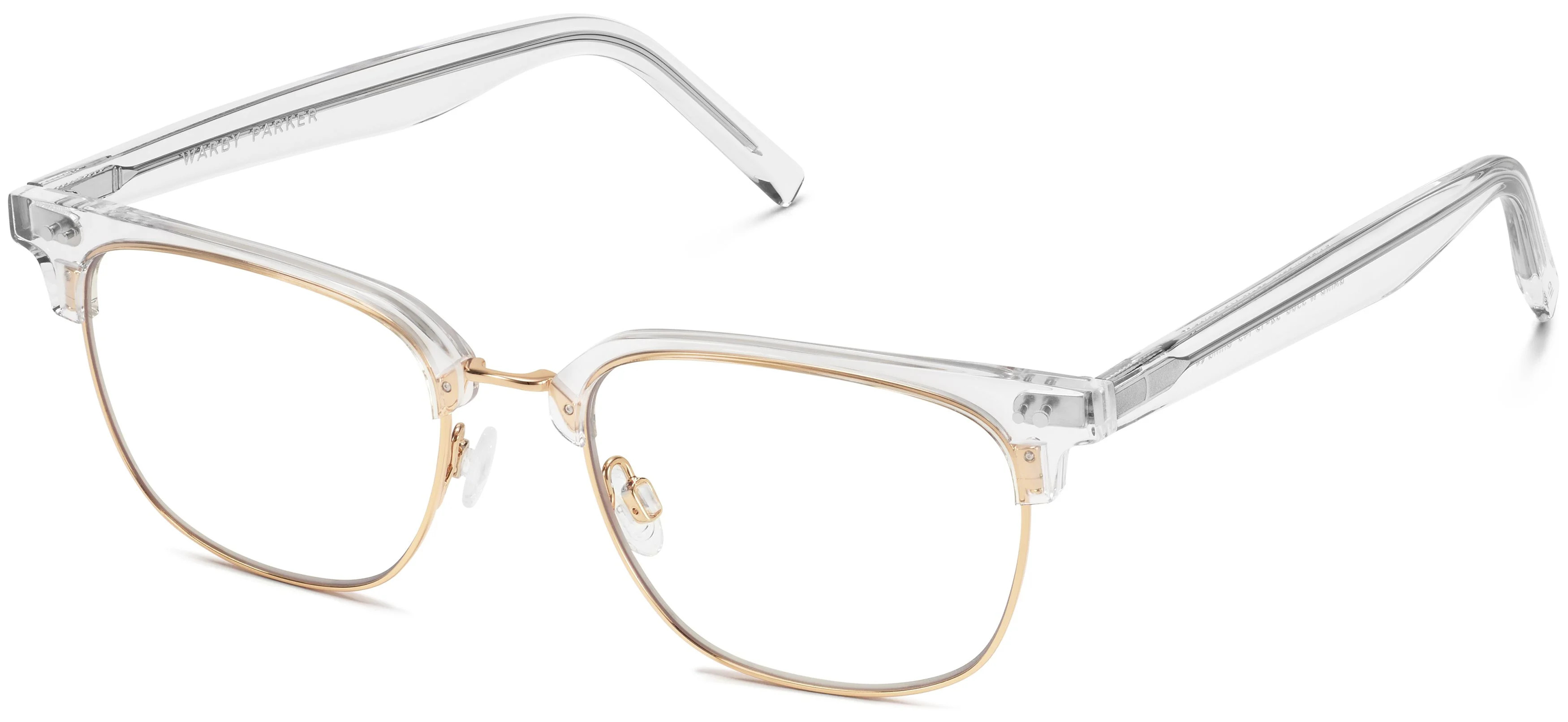 Baird Eyeglasses in Crystal with Polished Gold | Warby Parker (US)