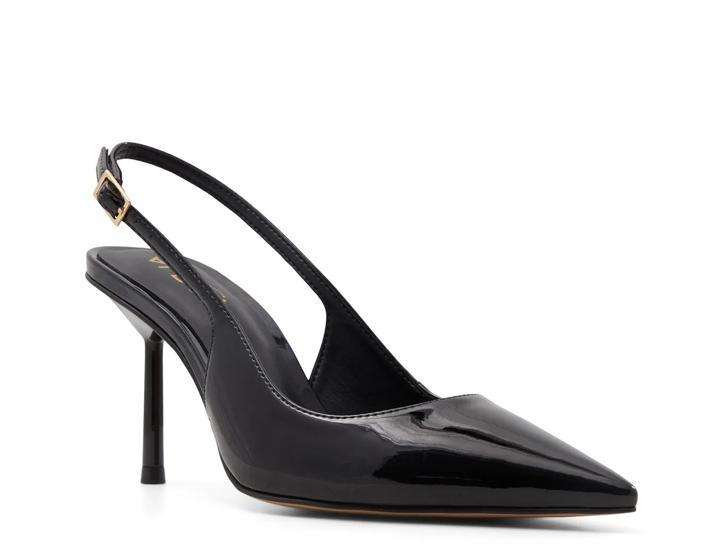 Aldo Seralina Pump | Women's | Black Patent Synthetic | Size 8.5 | Pumps | Slingback | DSW