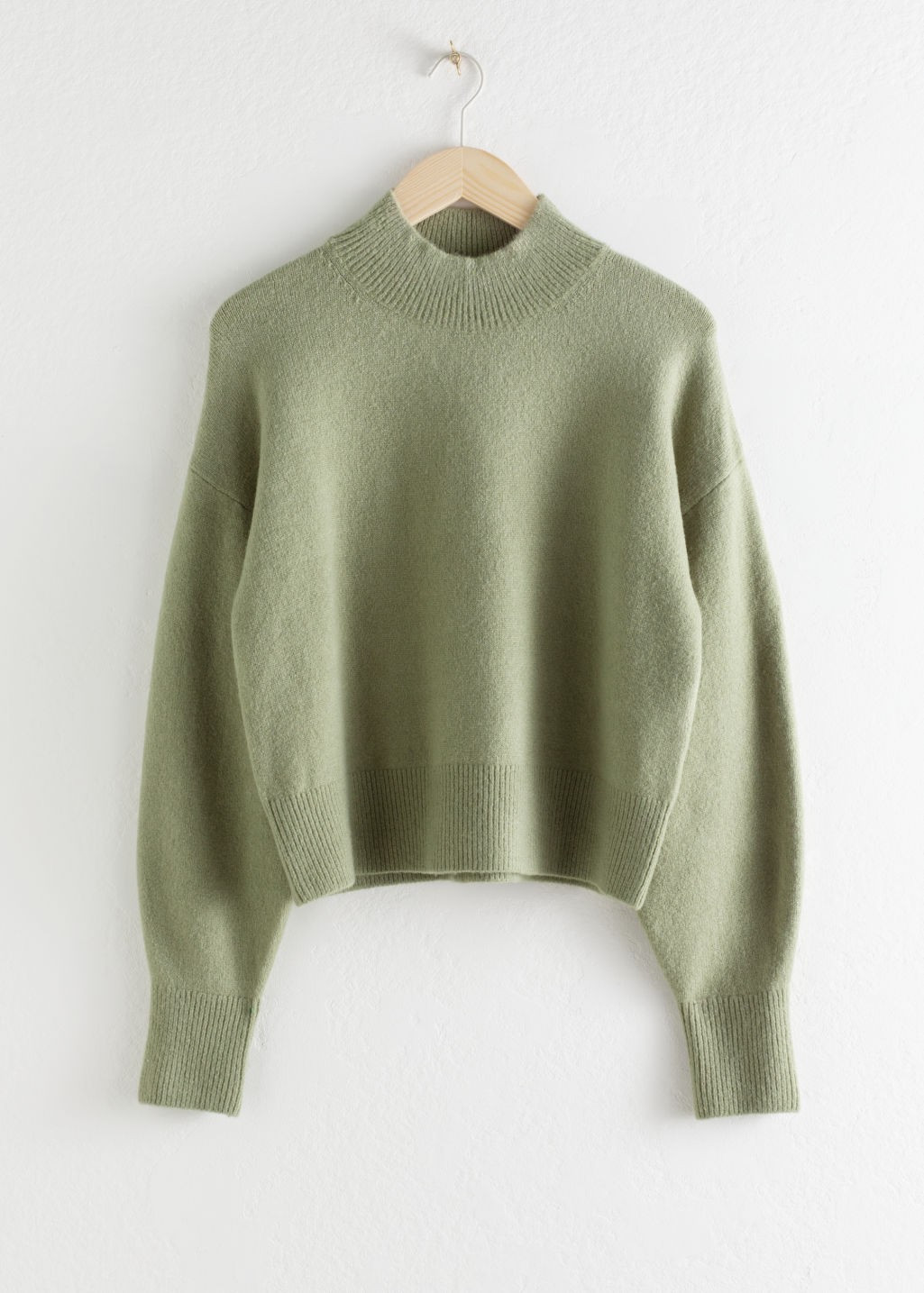 Mock Neck Sweater - Green | & Other Stories (EU + UK)