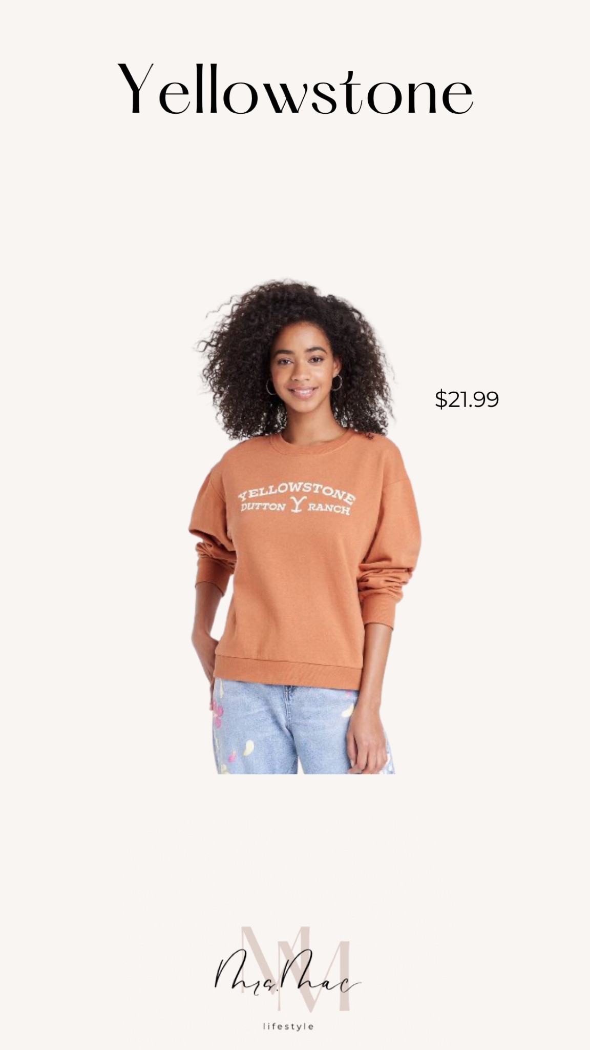Yellowstone sweatshirt.
Target.
Affordable.
Cozy. 

#LTKunder50 #LTKunder100 #LTKSeasonal