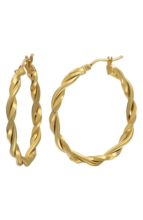 Bony Levy 14K Gold Twisted Hoop Earrings in 14K Yellow Gold at Nordstrom | Nordstrom