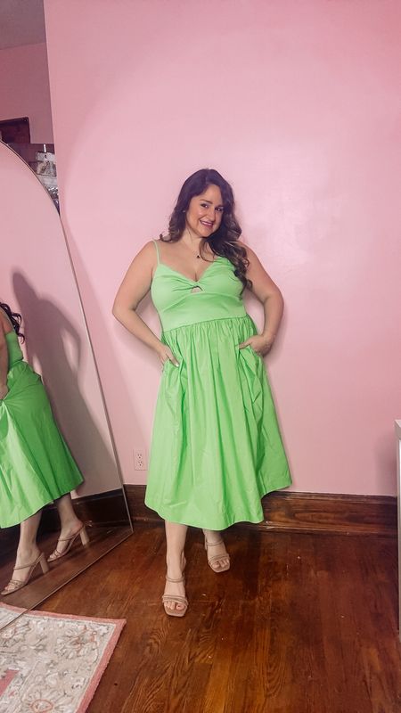 Cute spring dress from target! Wearing an L.

Love that this spaghetti strap dress has adjustable straps and pockets! 

Midsize
Curvy
Size Large
Green dress
Neon dress
Target dress
Midi dress
Easter dress
Spring dress
Vacation dresss

#LTKmidsize #LTKtravel #LTKfindsunder50