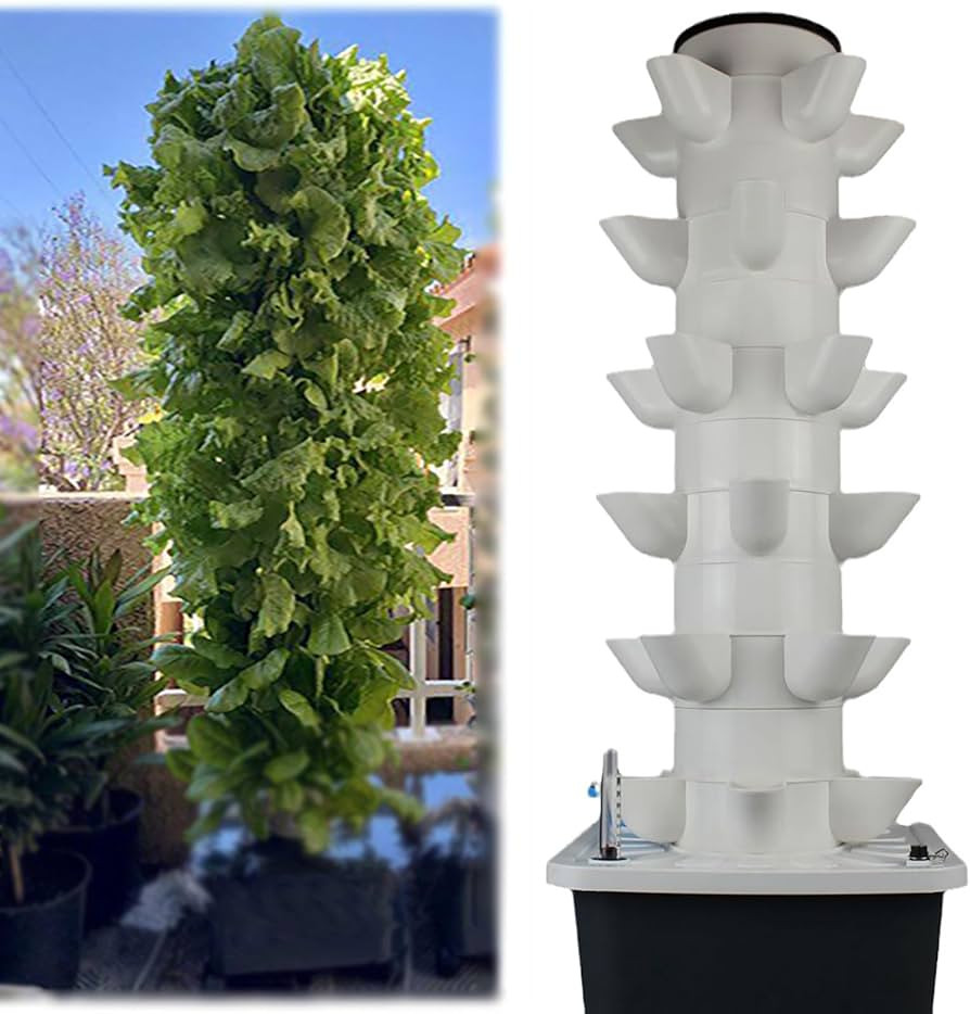 Hydroponics Growing System Kit Tower,Best Large Herb Garden Lettuce Tomato Vegetable Herb Outdoor... | Amazon (US)