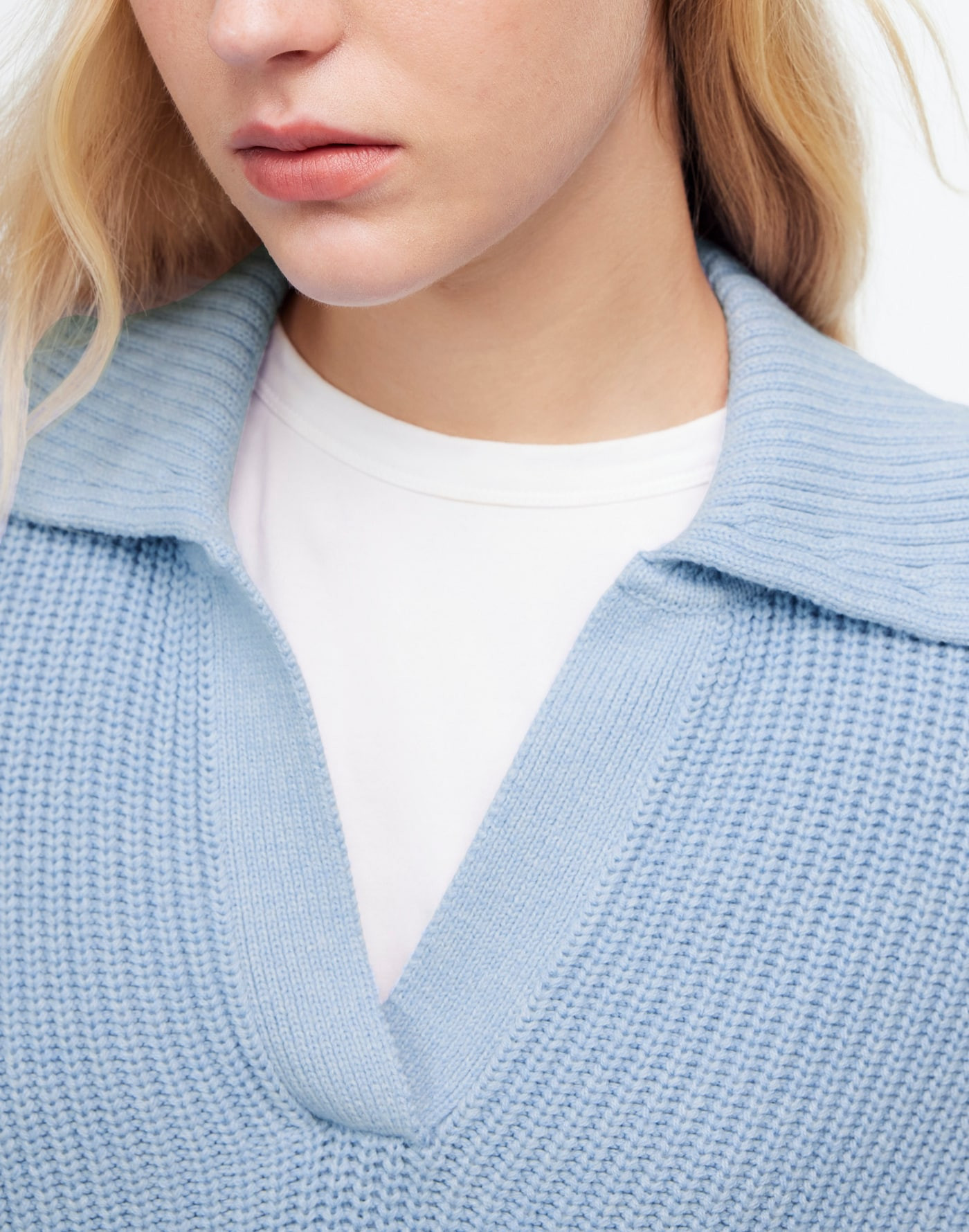 Shaker-Stitch Johnny Collar Sweater | Madewell | Madewell