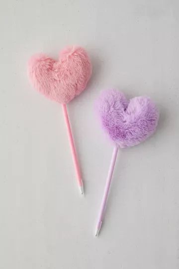 Fuzzy Heart Pen | Urban Outfitters (US and RoW)