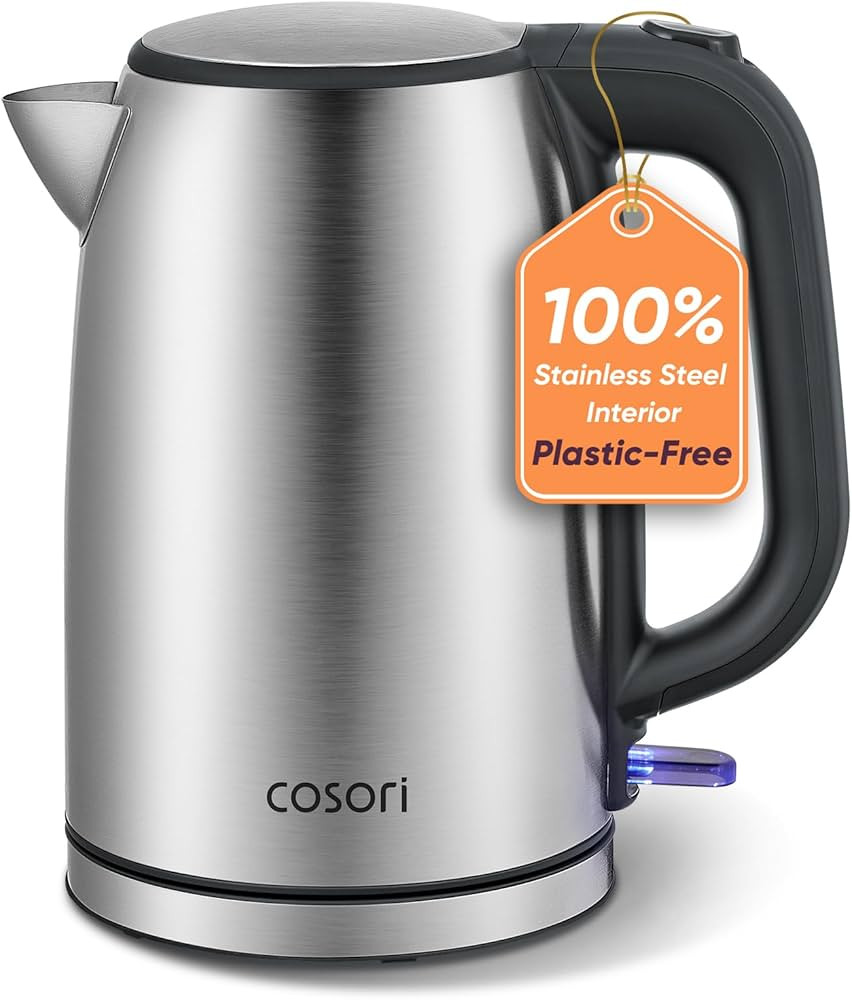 COSORI Electric Kettle, Stainless Steel Tea Kettle, Plastic-free Inner Lid, Filter and Spout, Eas... | Amazon (US)
