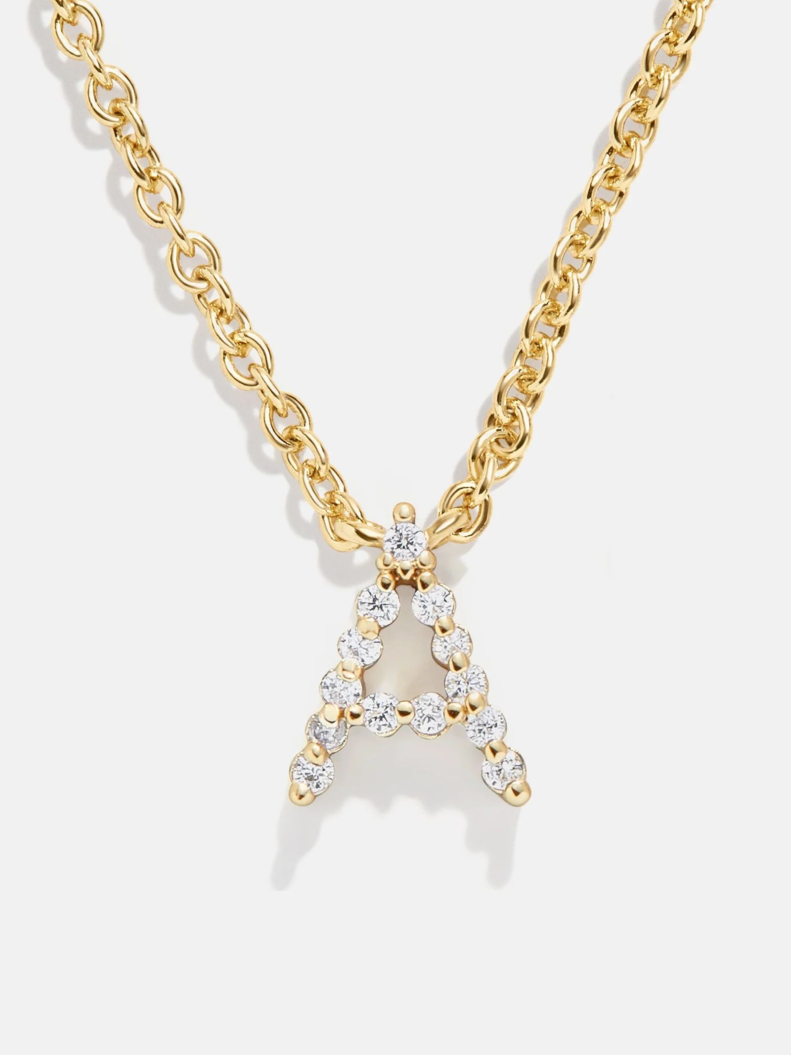 Nora 14K Gold Plated Cubic Zirconia Initial Necklace | BaubleBar (US)