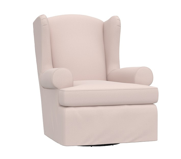 Wingback Slipcovered Glider & Ottoman Slipcover Only | Pottery Barn Kids
