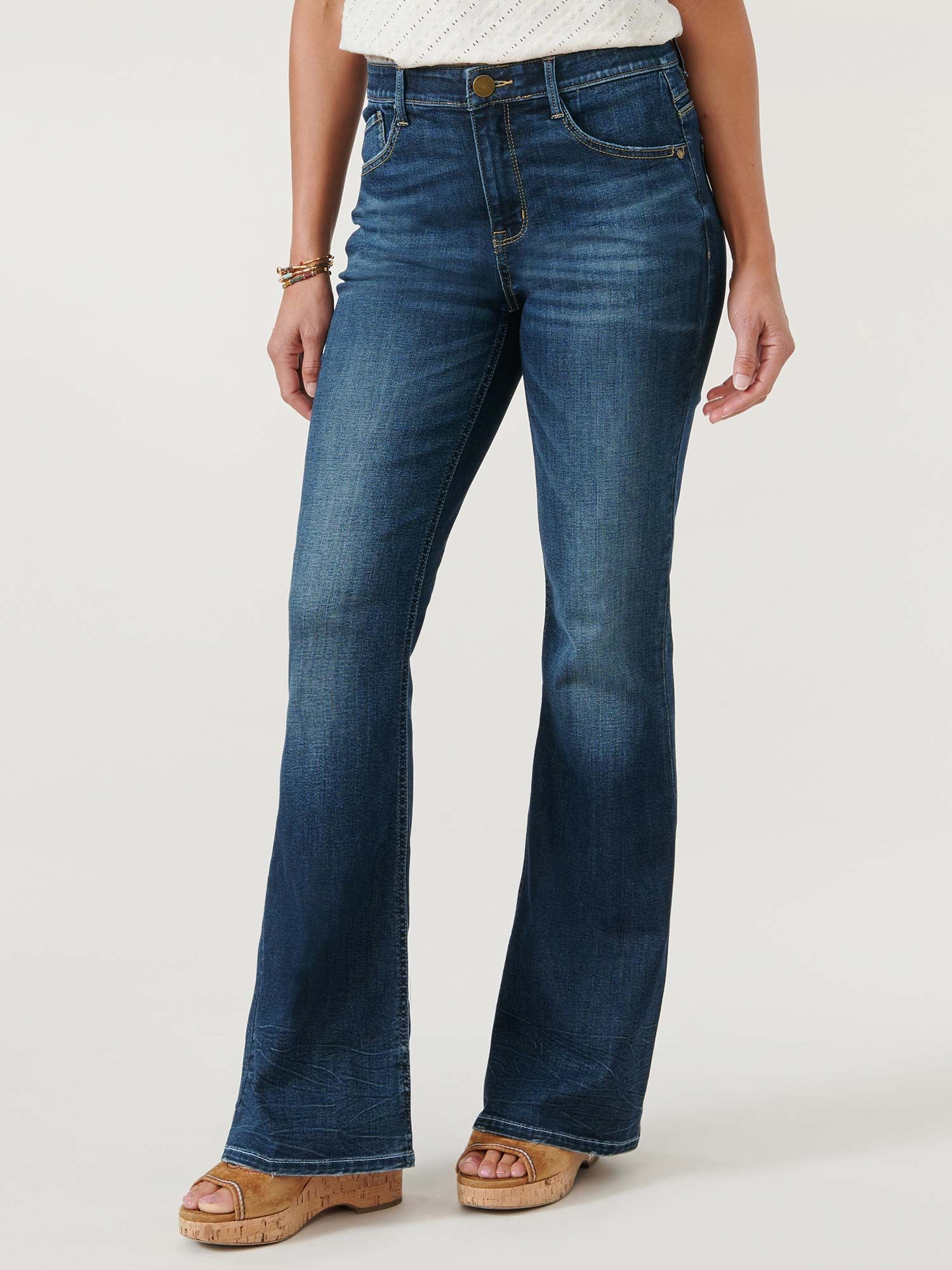 &quot;Ab&quot;solution® Indigo High Rise Out There Flare Jeans | Democracy Clothing