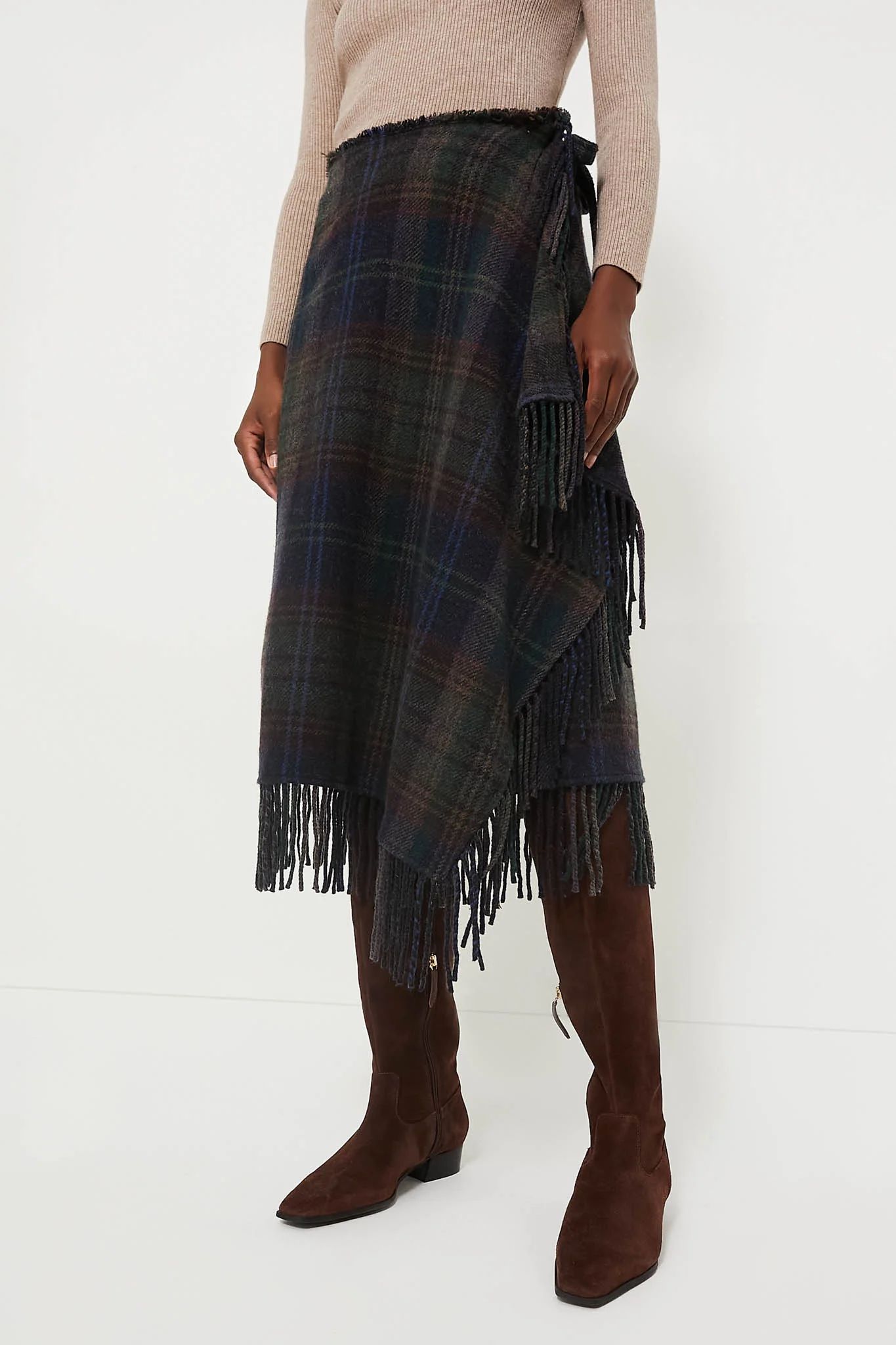 Plaid Multi Wool Blend Leonna Skirt | Tuckernuck (US)