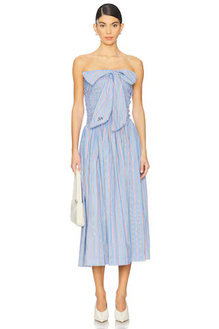 Damson Madder Mia Midi Dress in Bold Blue Stripe from Revolve.com | Revolve Clothing (Global)