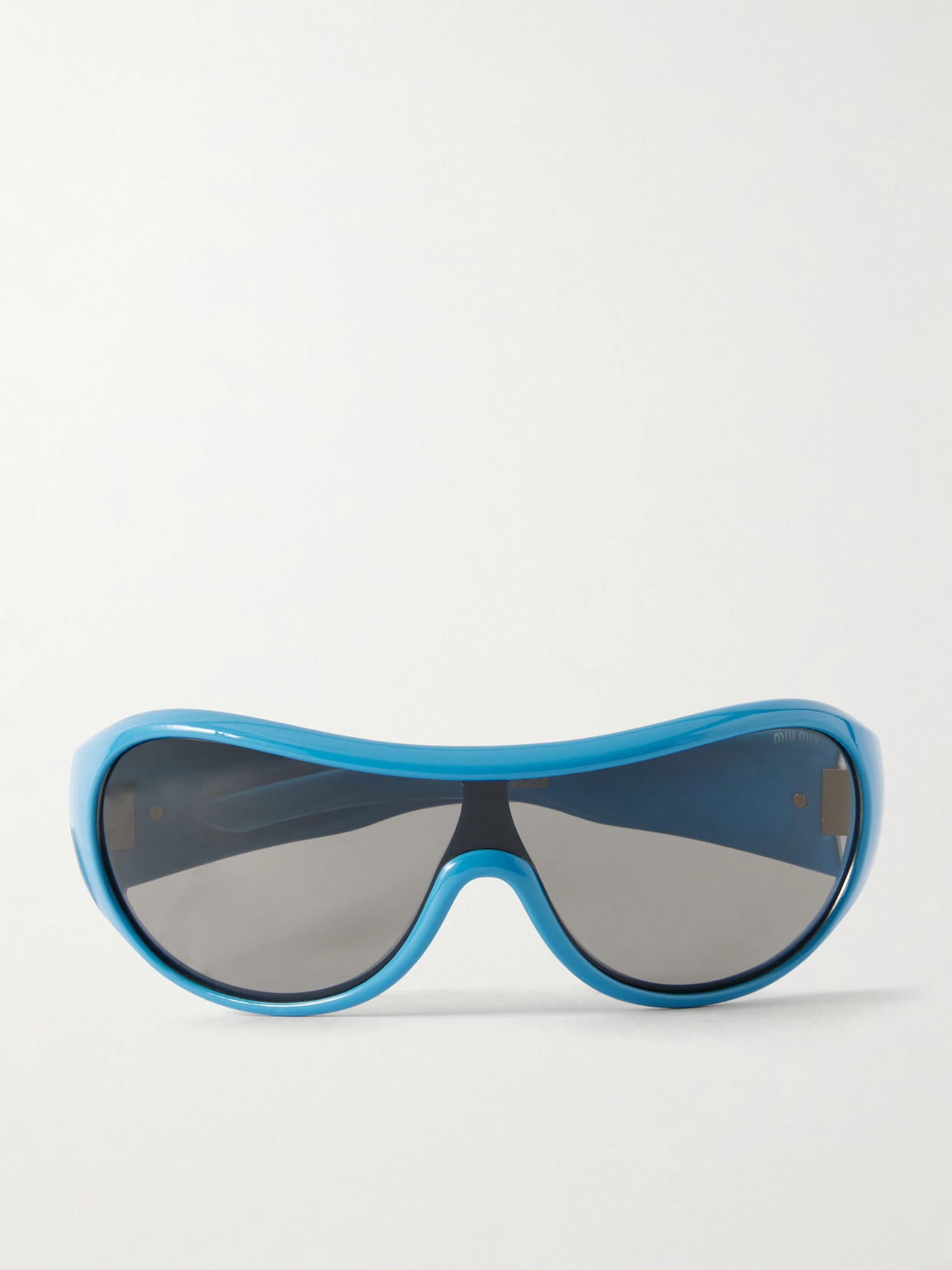 Miu Miu Eyewear - Rounded-frame Acetate Sunglasses - Blue | NET-A-PORTER (US)