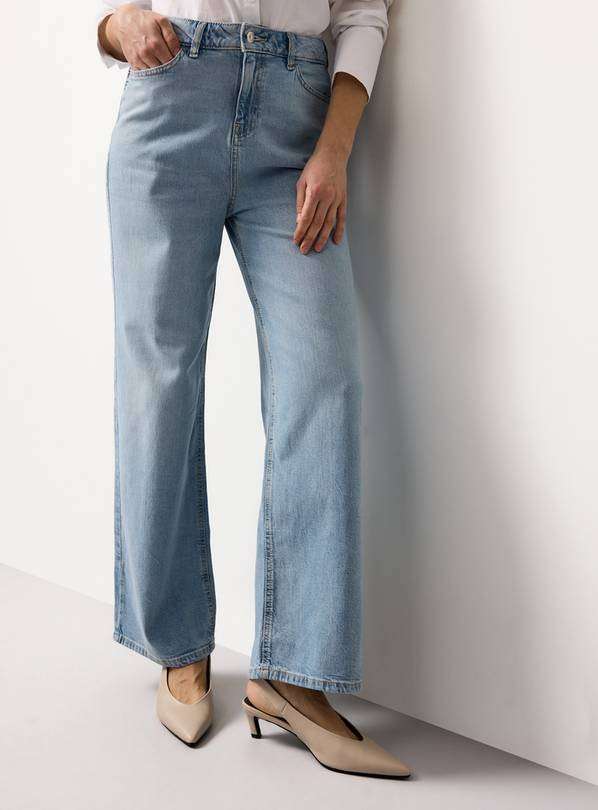 Light Denim Wide Leg Jeans 20R | Tu Clothing