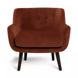 Buy Habitat Nellie Velvet Chair - Rust Orange | Armchairs | Habitat | Habitat UK