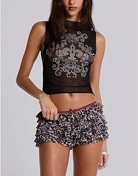 Womer Ruffle Bloomers Lace Shorts Y2K Lolita Pettipants Layered Low Rise Bottoms Cute Booty Short... | Amazon (US)