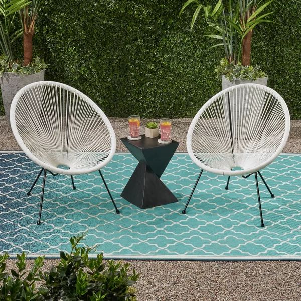 Englewood Outdoor Hammock Weave Patio Chair (Set of 2) | Wayfair North America