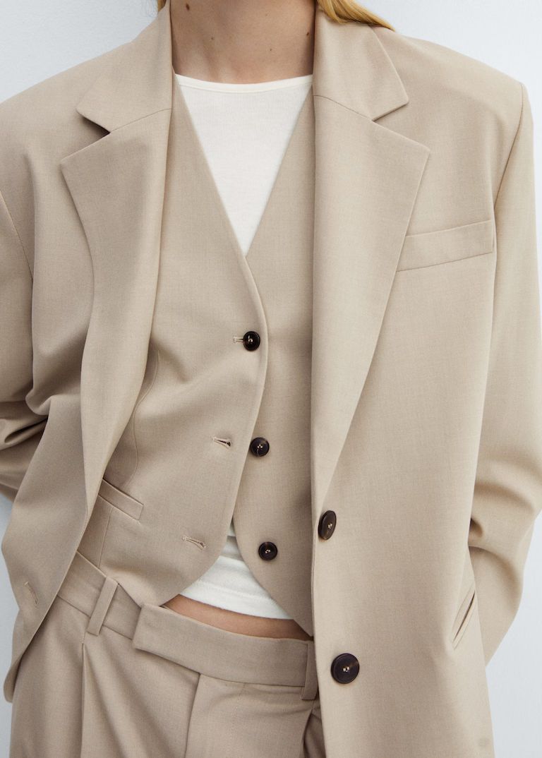 Suit vest with buttons -  Women | Mango USA | MANGO (US)