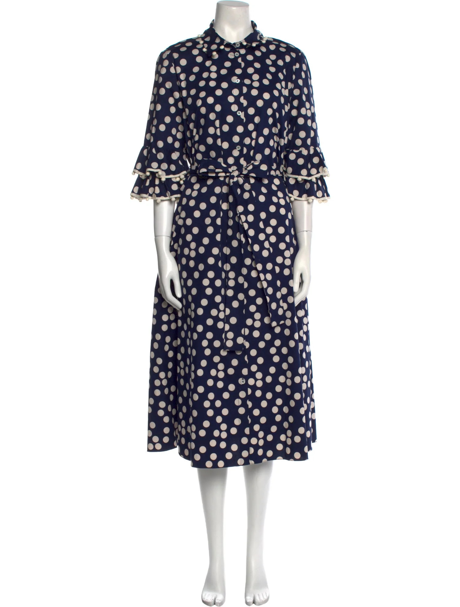 Polka Dot Print Midi Length Dress | The RealReal