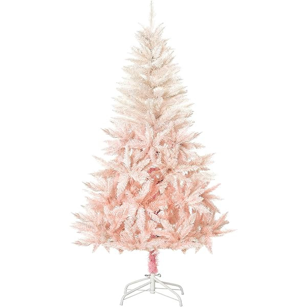 HOMCOM 5ft Artificial Christmas Tree Holiday Home Decoration with Metal Stand, Automatic Open, White | Amazon (US)