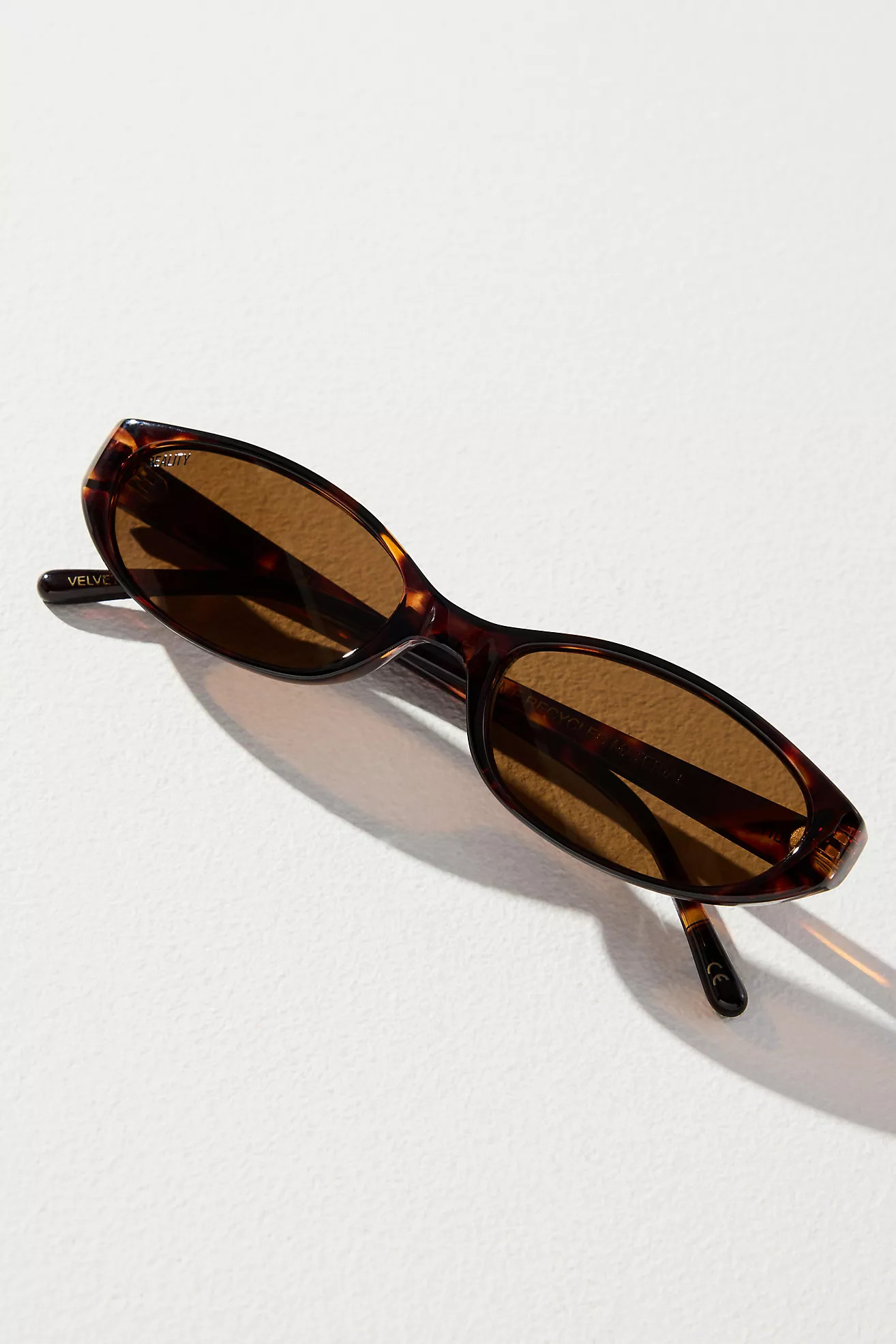 Reality Eyewear Velvet Kitten Slim Oval Sunglasses | Anthropologie (US)
