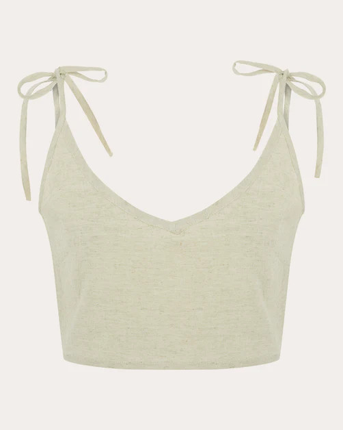 Barley Shoulder-Tie Crop Top | Olivela