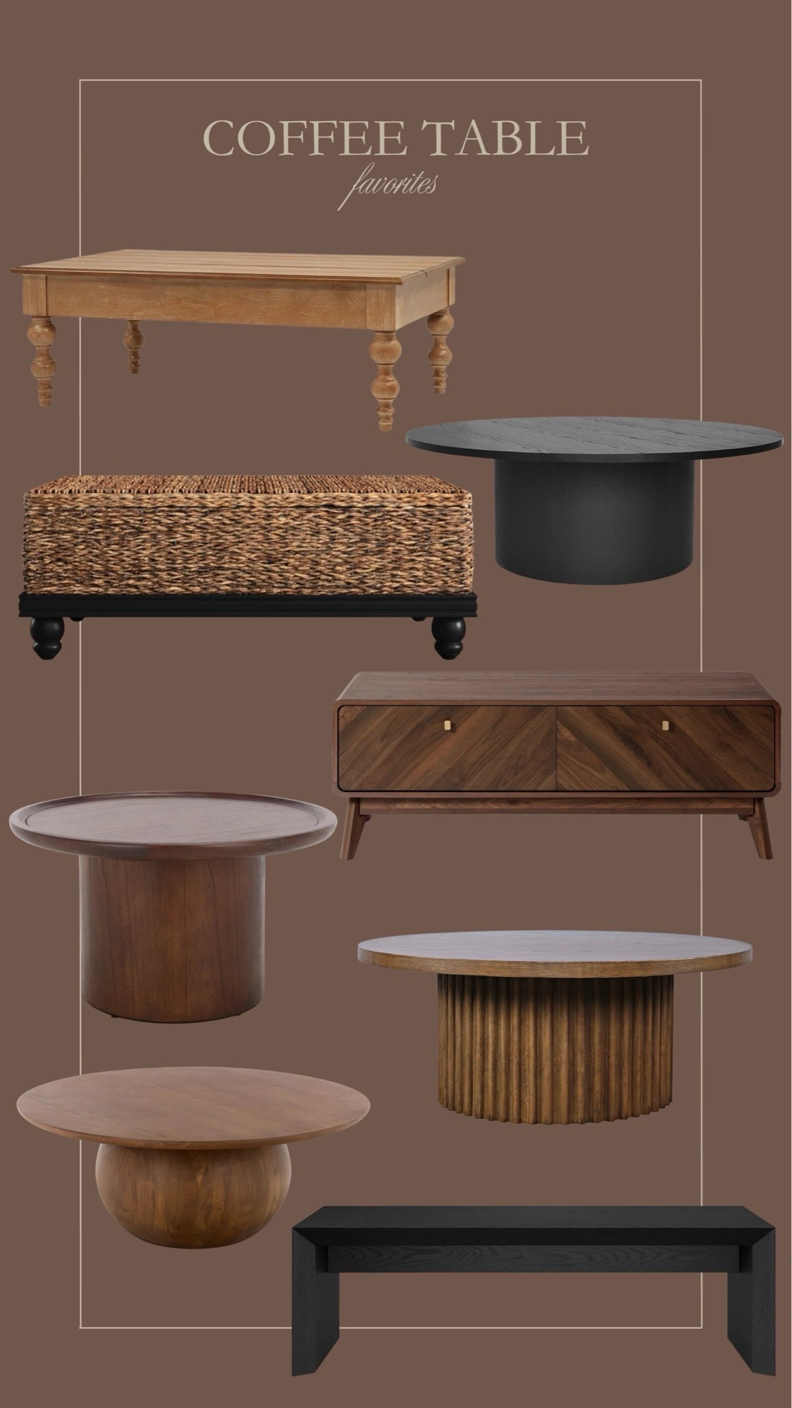 Coffee table favorites for a neutral, vintage, and moody home 🤎