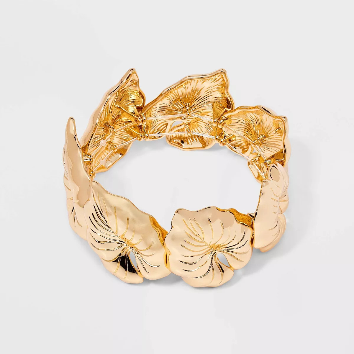 Etched Leaf Bracelet - A New Day™ Gold | Target