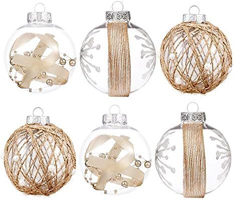Christmas Ball Ornaments 80mm/3.15" -Large Shatterproof Clear Pastic Ball Christmas Tree Decora... | Amazon (US)
