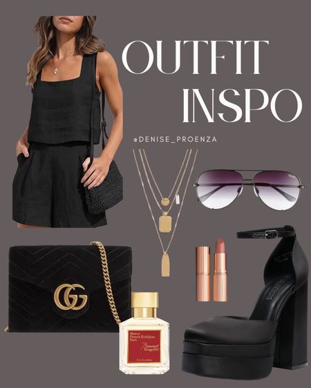 Outfit Inspo of all my favorite things #linen #chunkyheels #jewelry #accessories #sunglasses #gucci #perfume 

#LTKFind #LTKstyletip #LTKSeasonal