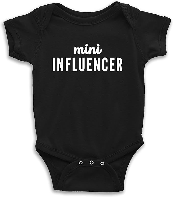 Mini Influencer Black Bodysuit | Baby Jumpsuit Gift | Amazon (US)