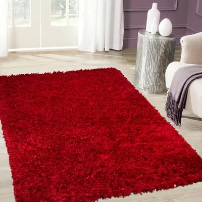 Handmade Red Area Rug Rug Size: 4'11" x 6'11" | Wayfair North America