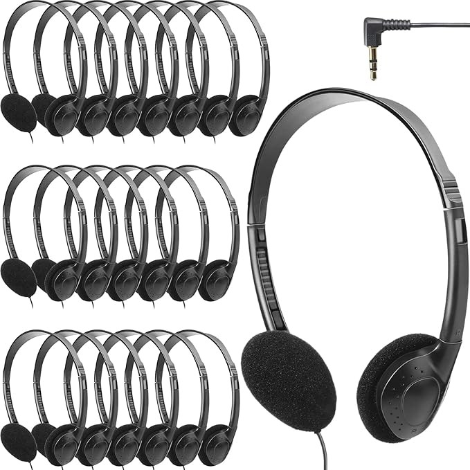 Flutesan 20 Pack Classroom Kids Headphones on Ear Headphones Over The Head Earphones for Student ... | Amazon (US)