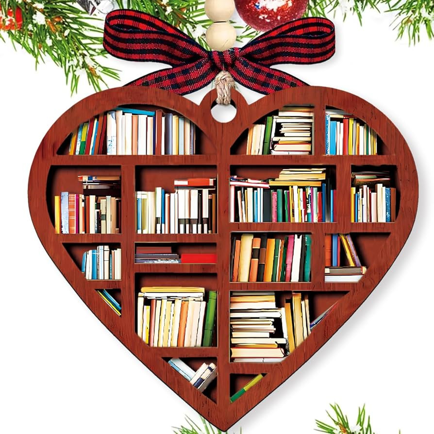 Book Ornament, Book Lovers Gifts - Book Ornaments for Christmas Tree, Bookworm, Book Club, Bookis... | Amazon (US)