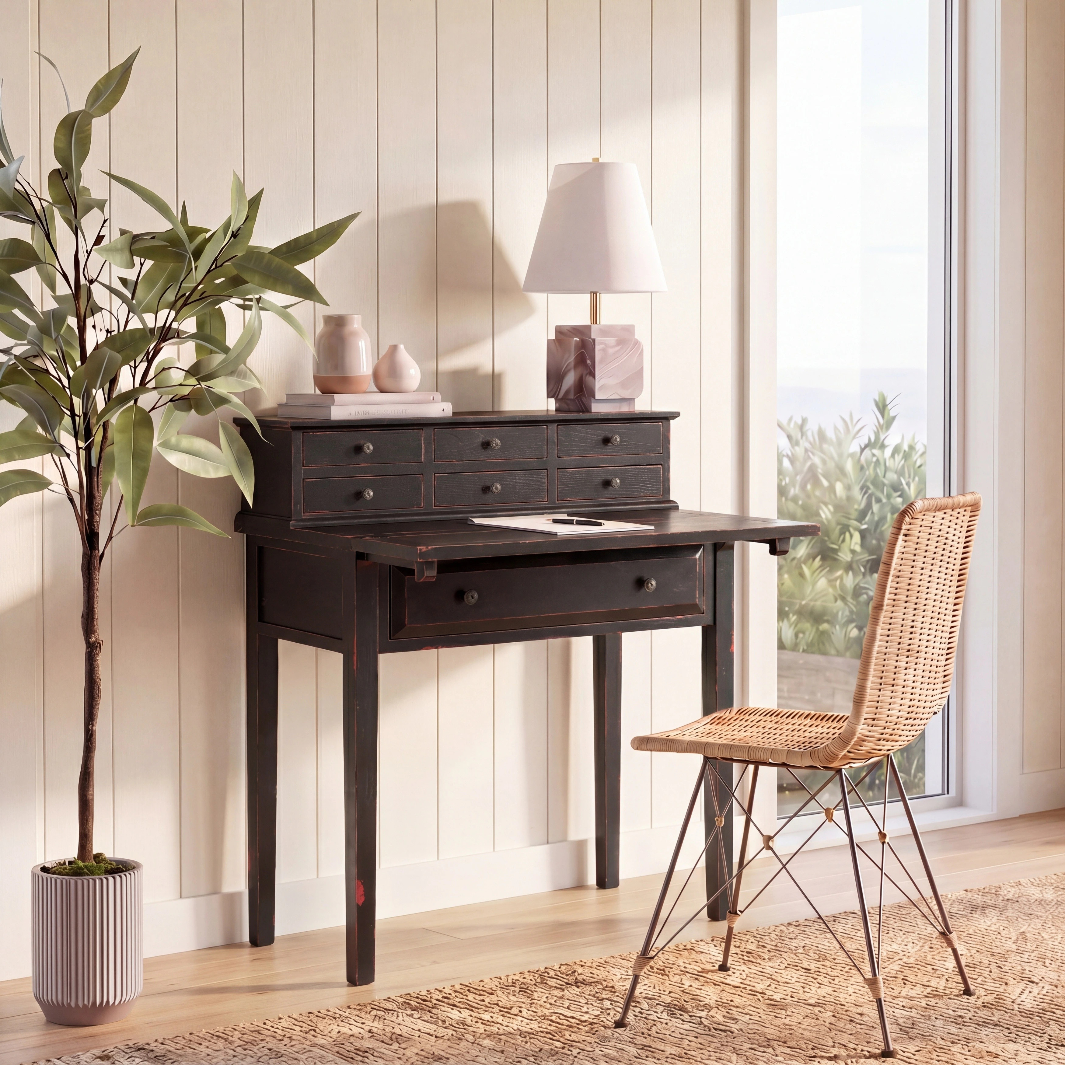SAFAVIEH Gerly 7-Drawer Fold Down Desk - Overstock - 40885661 | Overstock